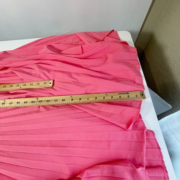 DO+BE Womens Sleeveless High Neck Pleated Halter Maxi Dress Pink M Tie Y18606 - Picture 10 of 10